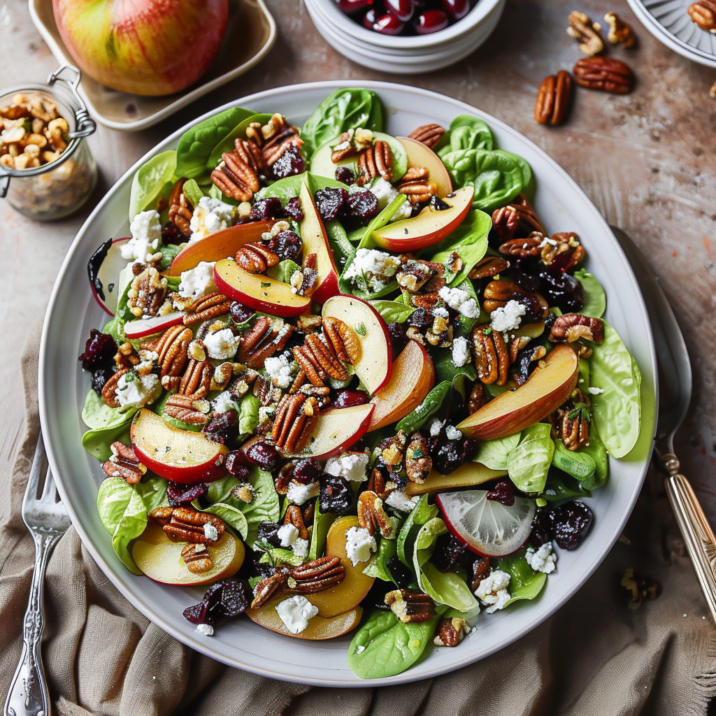 Recipe preparation for Maple Pecan Cranberry Salad