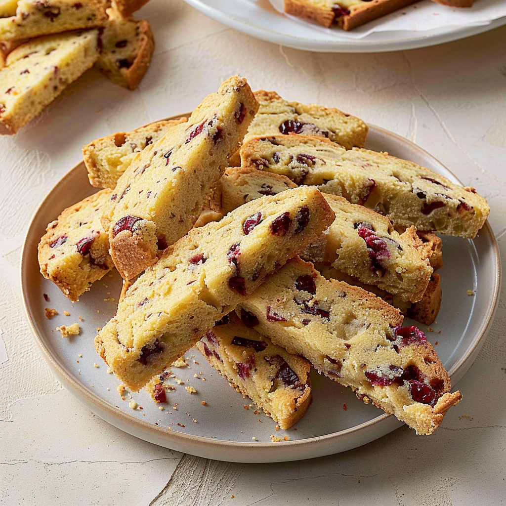 Recipe preparation for Cranberry White Chocolate Biscotti