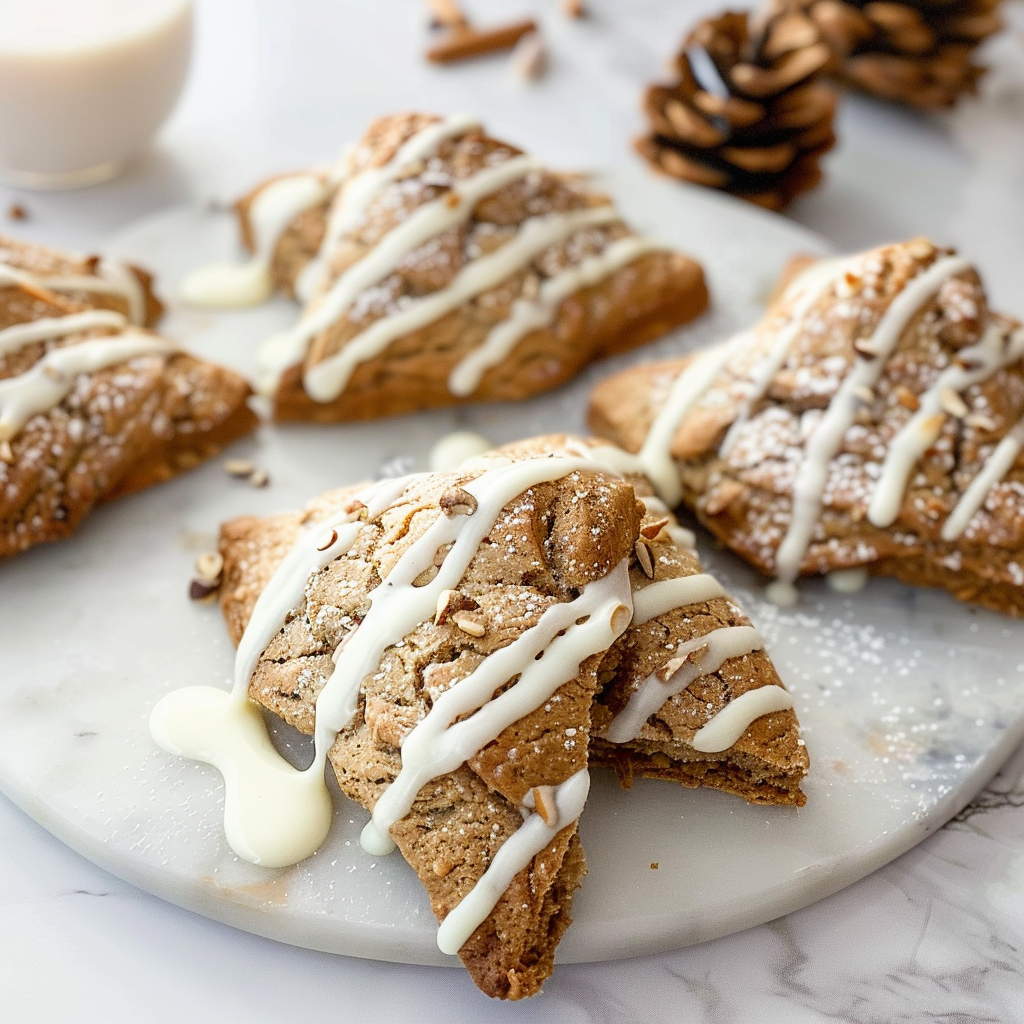 Recipe preparation for White Chocolate Gingerbread Scones