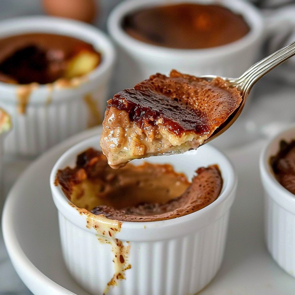 Recipe preparation for Hot Cocoa Crème Brûlée Pots