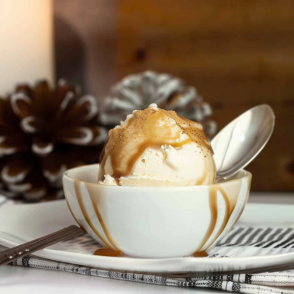 Recipe preparation for Rum-Spiked Eggnog Ice Cream