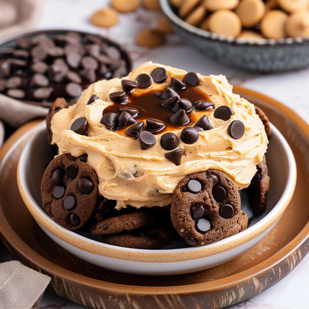 Recipe preparation for Mini Chocolate Chip Cookie Dough Dip Cups