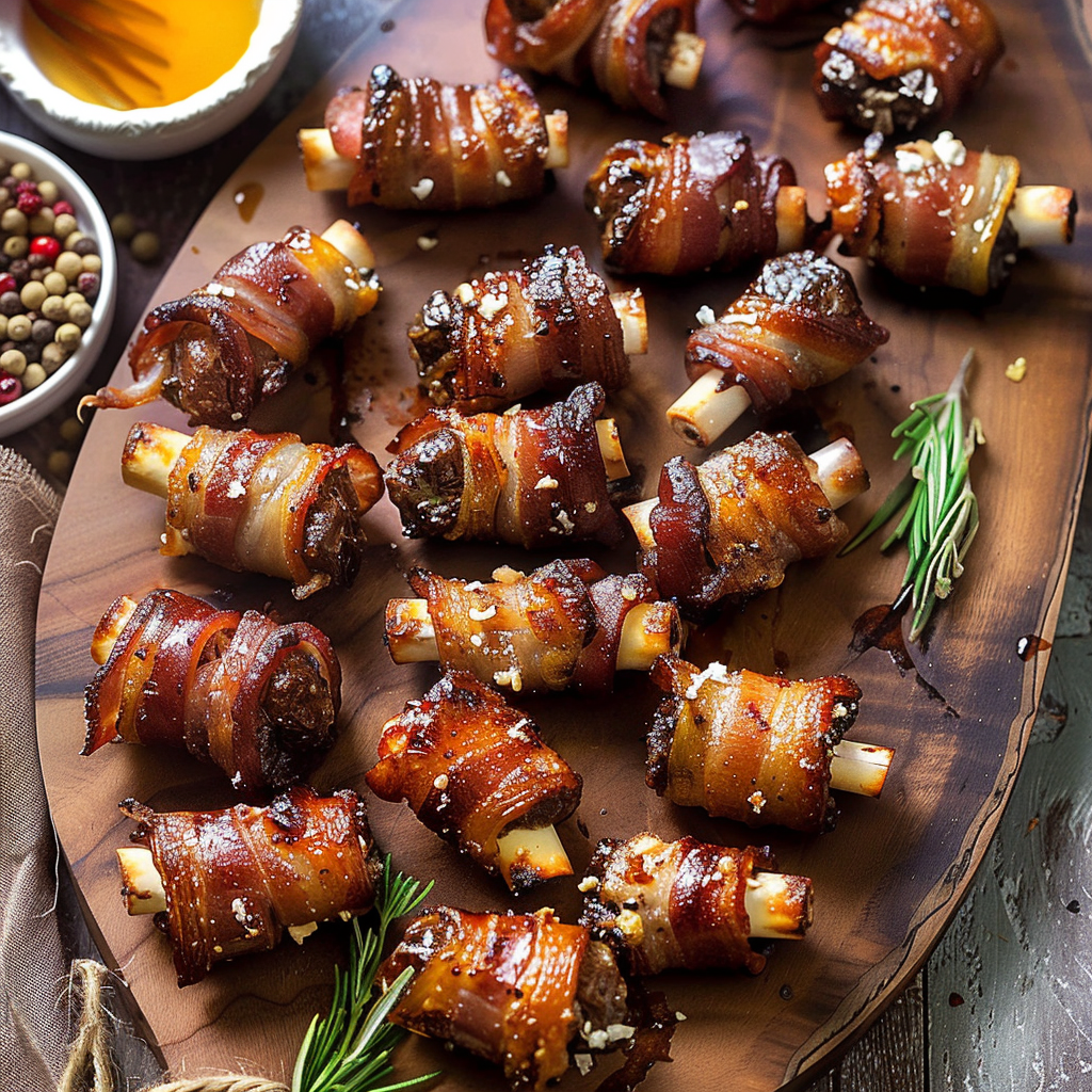 Recipe preparation for Bacon-Wrapped Dates with Goat Cheese