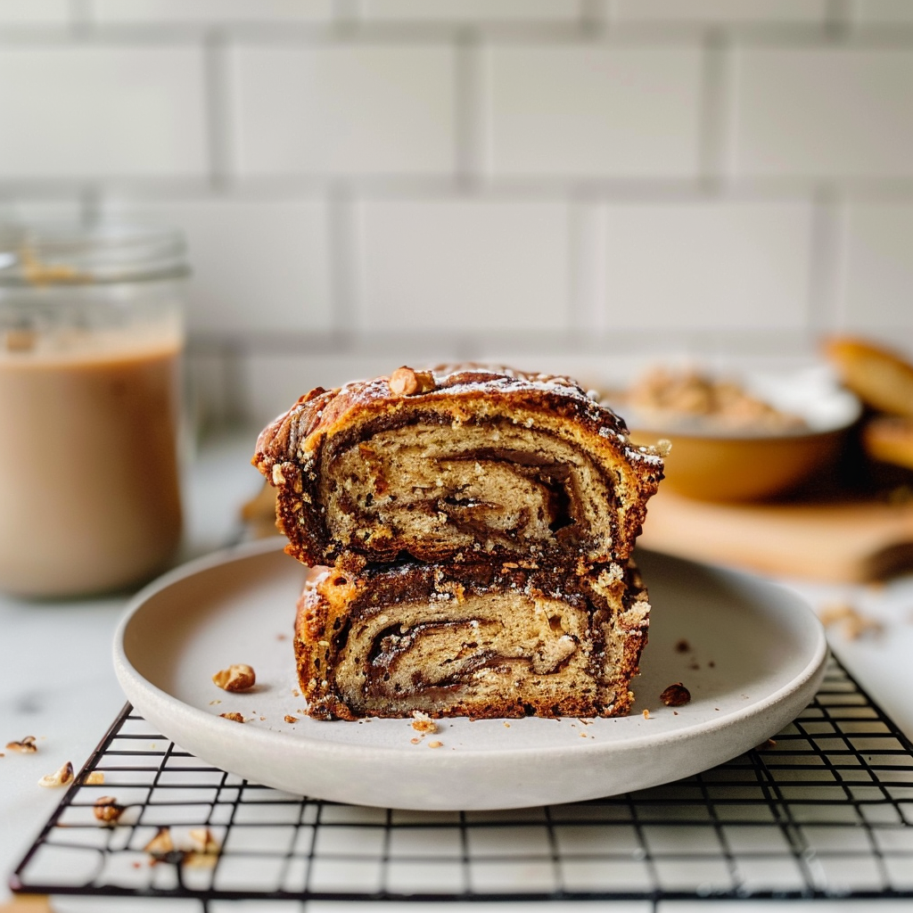 Recipe preparation for Chocolate & Hazelnut Babka