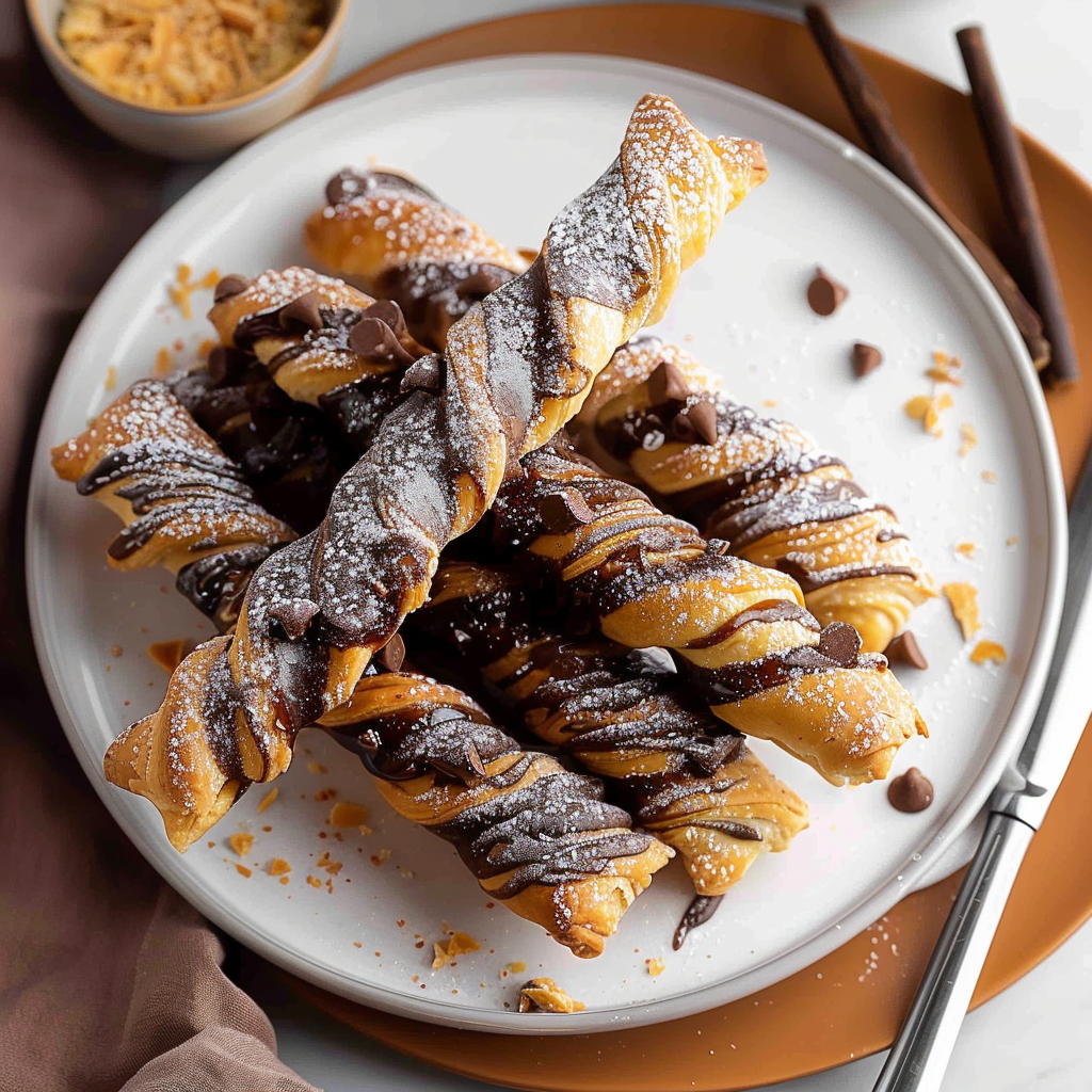 Recipe preparation for Chocolate Hazelnut Puff Pastry