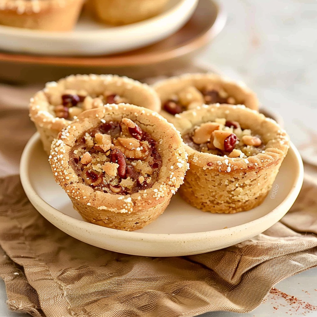 Recipe preparation for Pecan Pie Cookie Cups