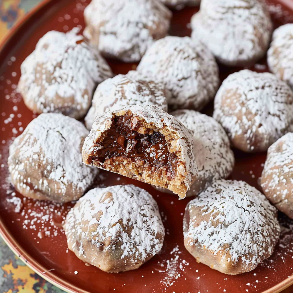 Recipe preparation for Nutella Hazelnut Snowball Cookies