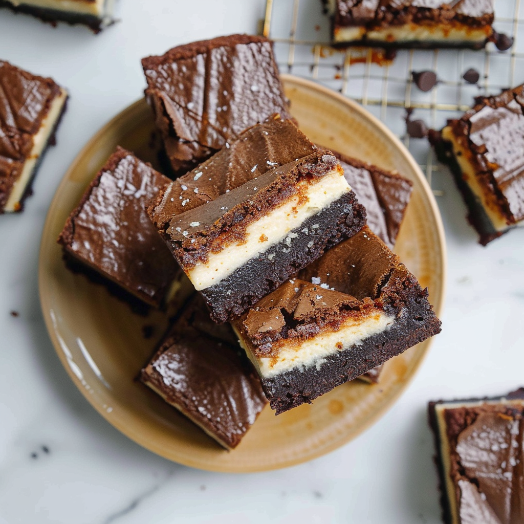 Recipe preparation for Peppermint Shortbread Brownie Layer Bars