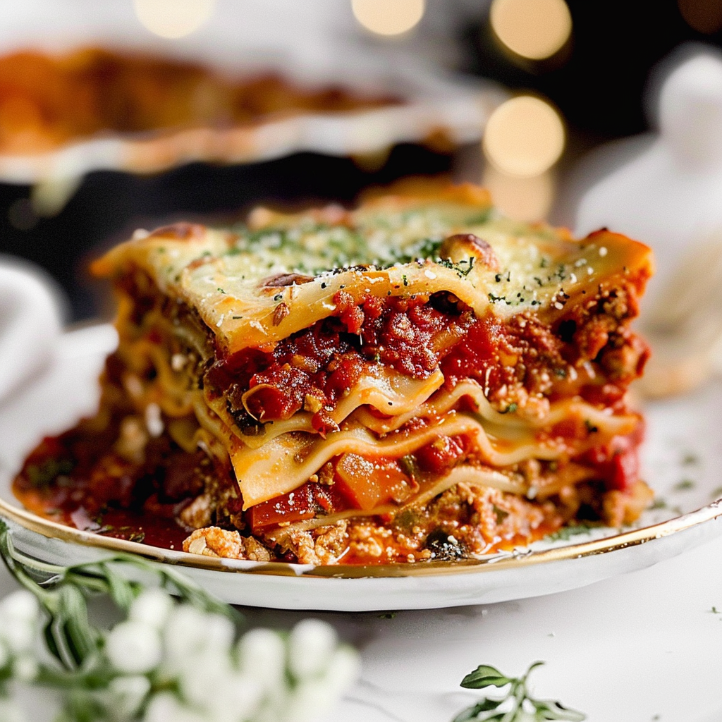 Recipe preparation for Non-traditional Christmas Lasagna