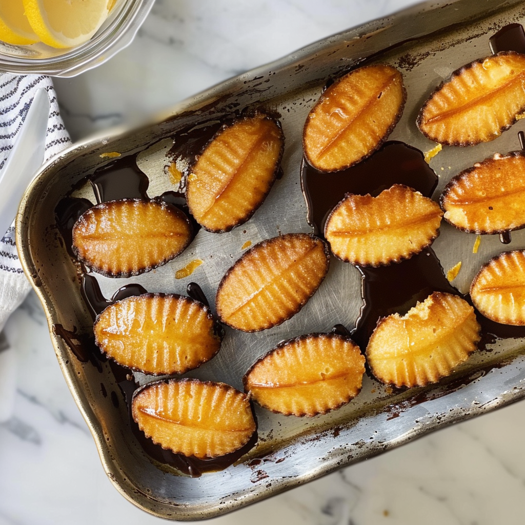 Recipe preparation for Lemon Lavender Madeleines