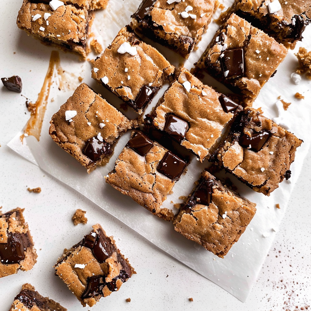 Recipe preparation for Tahini Date Blondies