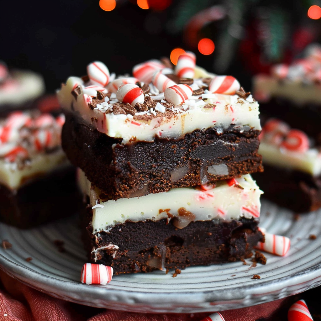 Recipe preparation for Peppermint Mocha Cake Bars