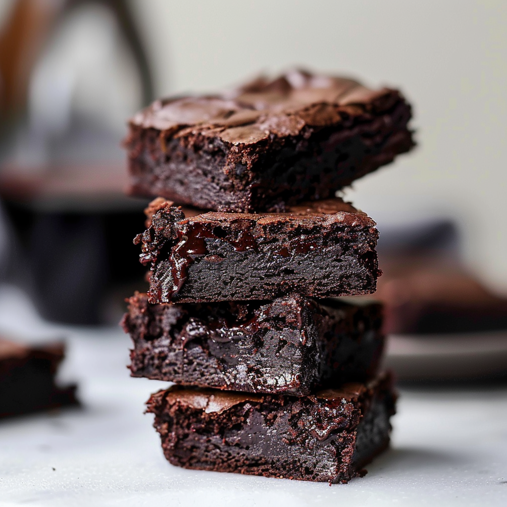 Recipe preparation for Mulled Wine Syrup Over Dark Chocolate Brownies