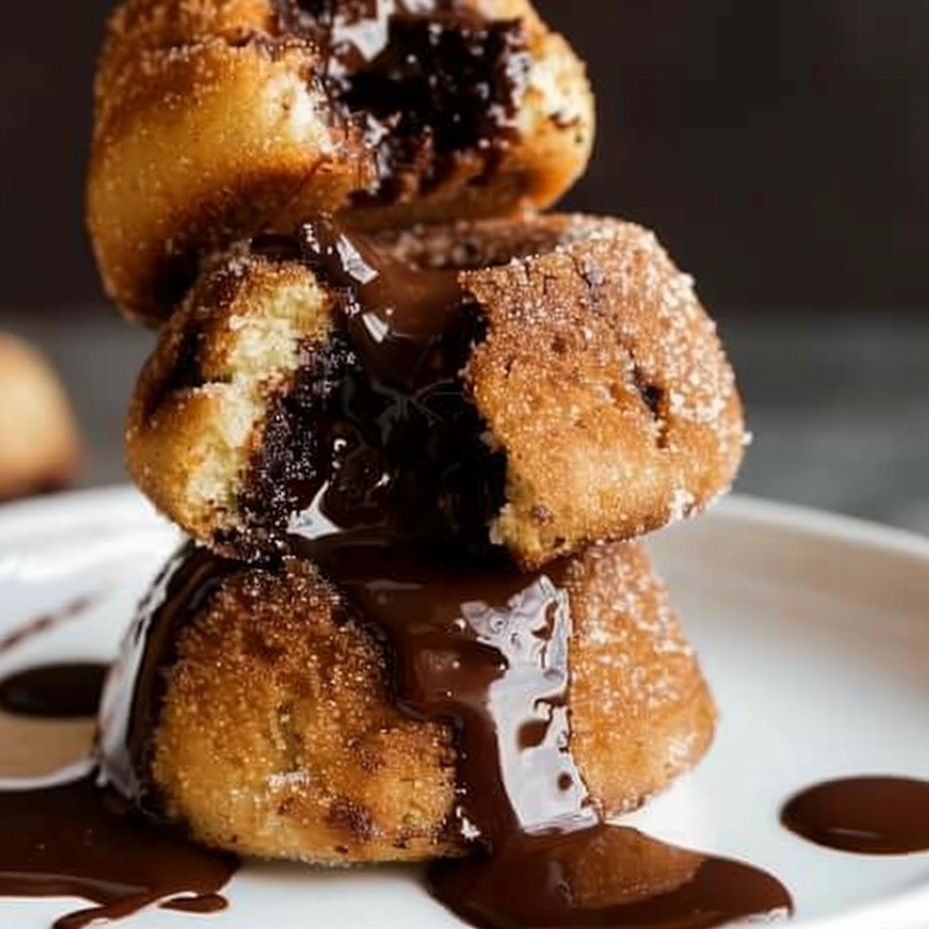 Recipe preparation for Churro-Spiced Chocolate Lava Cakes