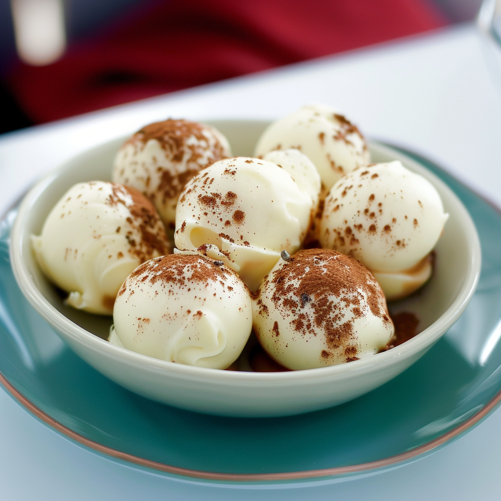 Recipe preparation for Eggnog Truffle Balls