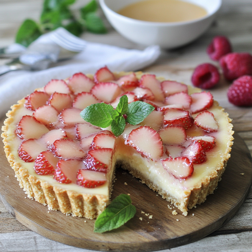 Recipe preparation for Pineberry Tart