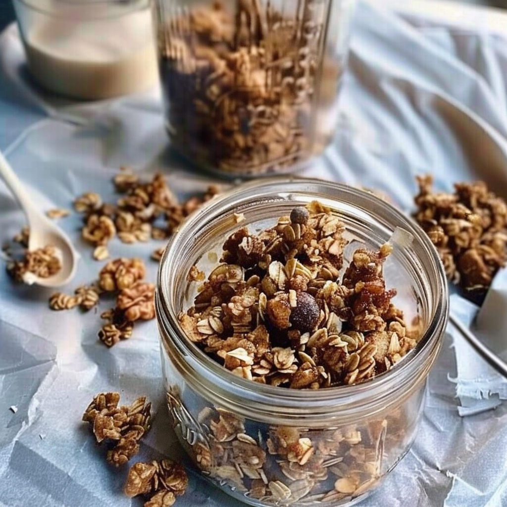 Recipe preparation for Cinnamon Maple Walnut Granola