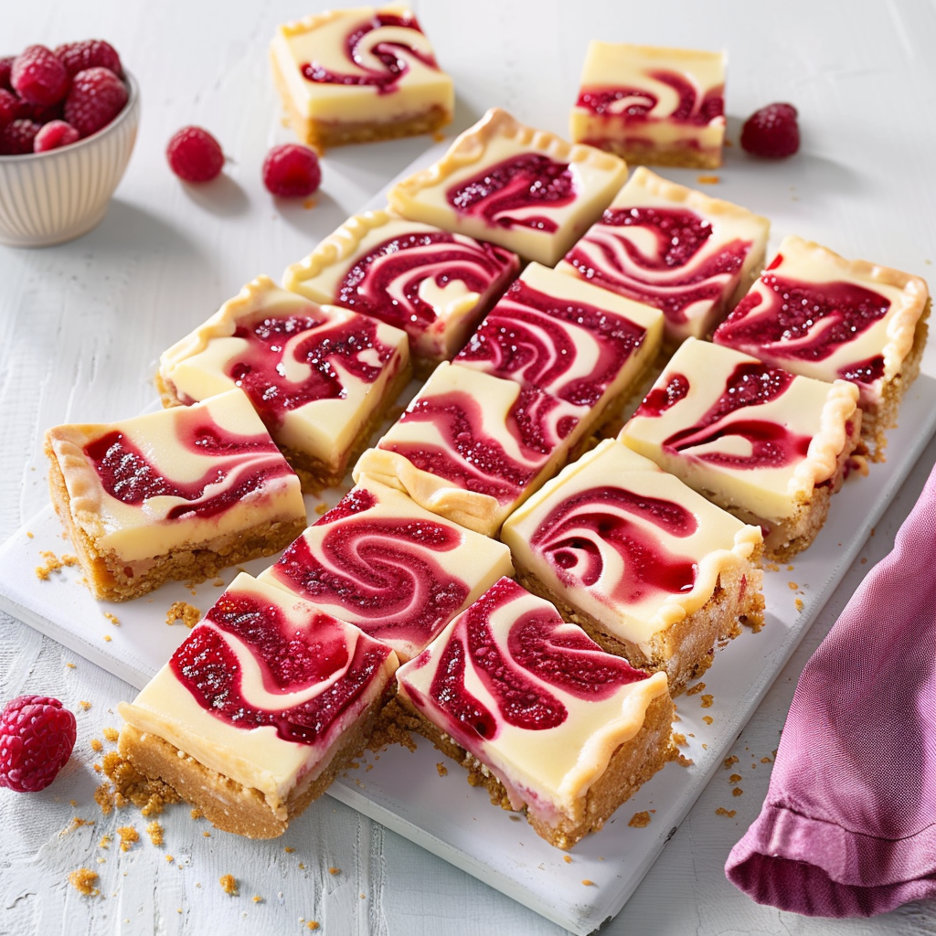 Recipe preparation for Puff Pastry Raspberry Swirl Squares