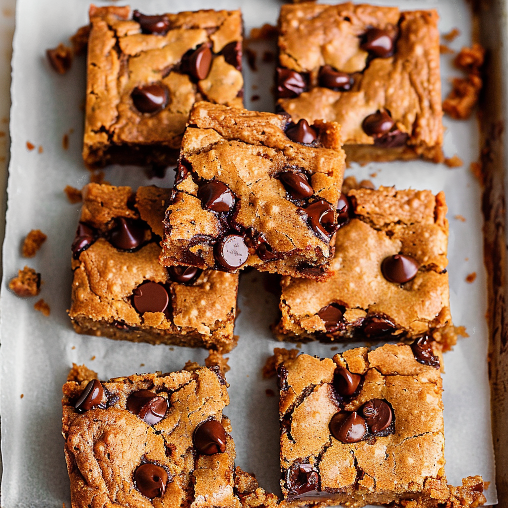 Recipe preparation for Gluten-Free Chocolate Chip Pumpkin Blondies