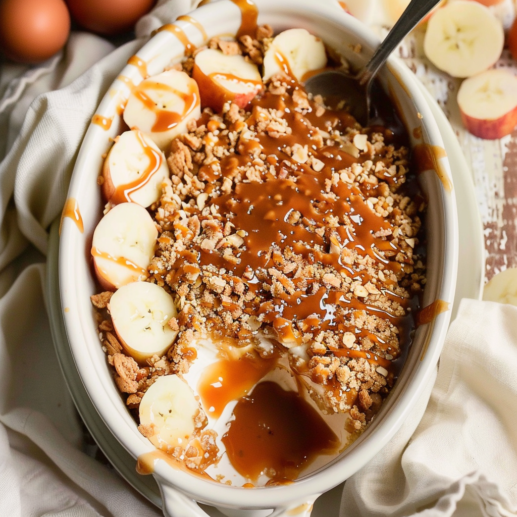 Recipe preparation for Gingerbread Caramel Cream Cheese Dip