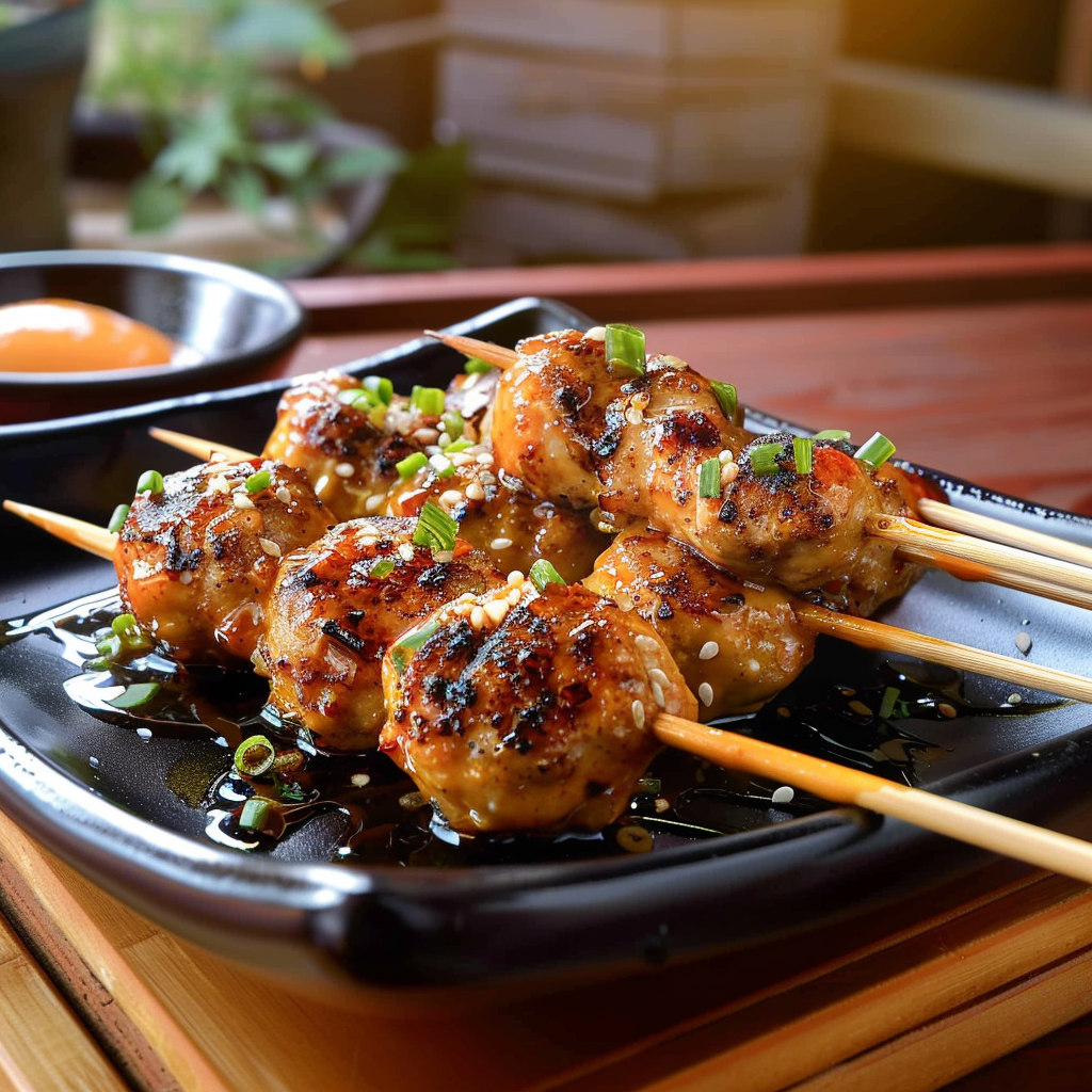 Recipe preparation for Spicy Sweet Chili Meatball Skewer Pops