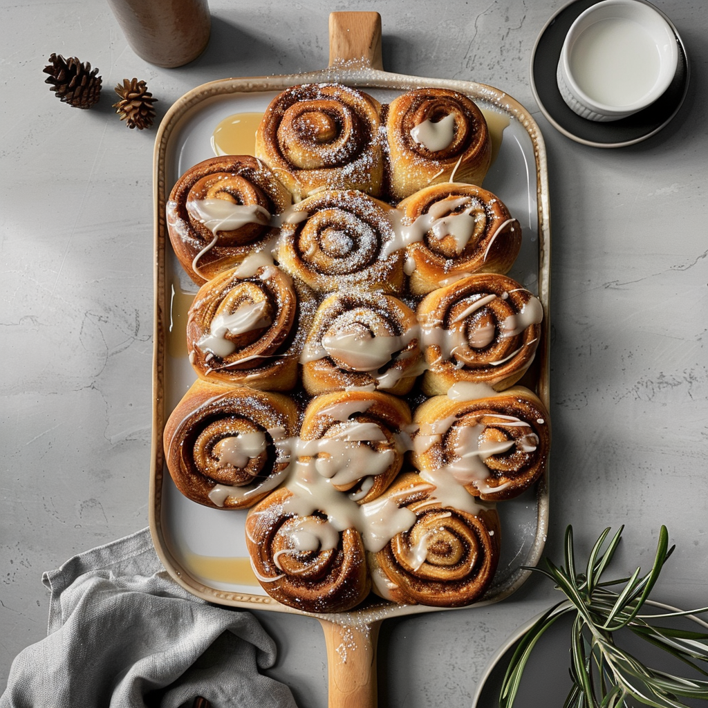 Recipe preparation for Cinnamon Roll Christmas Morning Bake