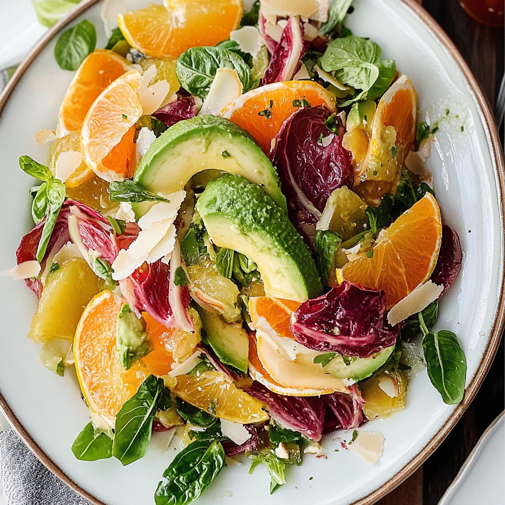 Recipe preparation for Citrus Avocado Salad