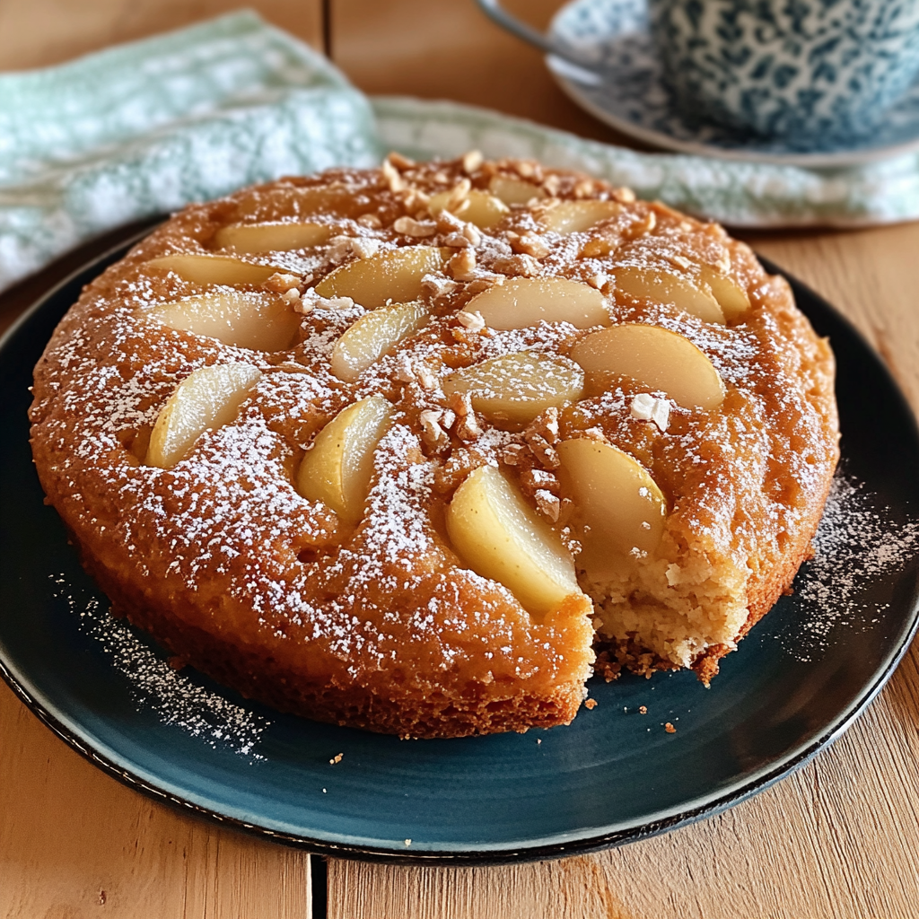 Recipe preparation for Brown Butter Pear Cake