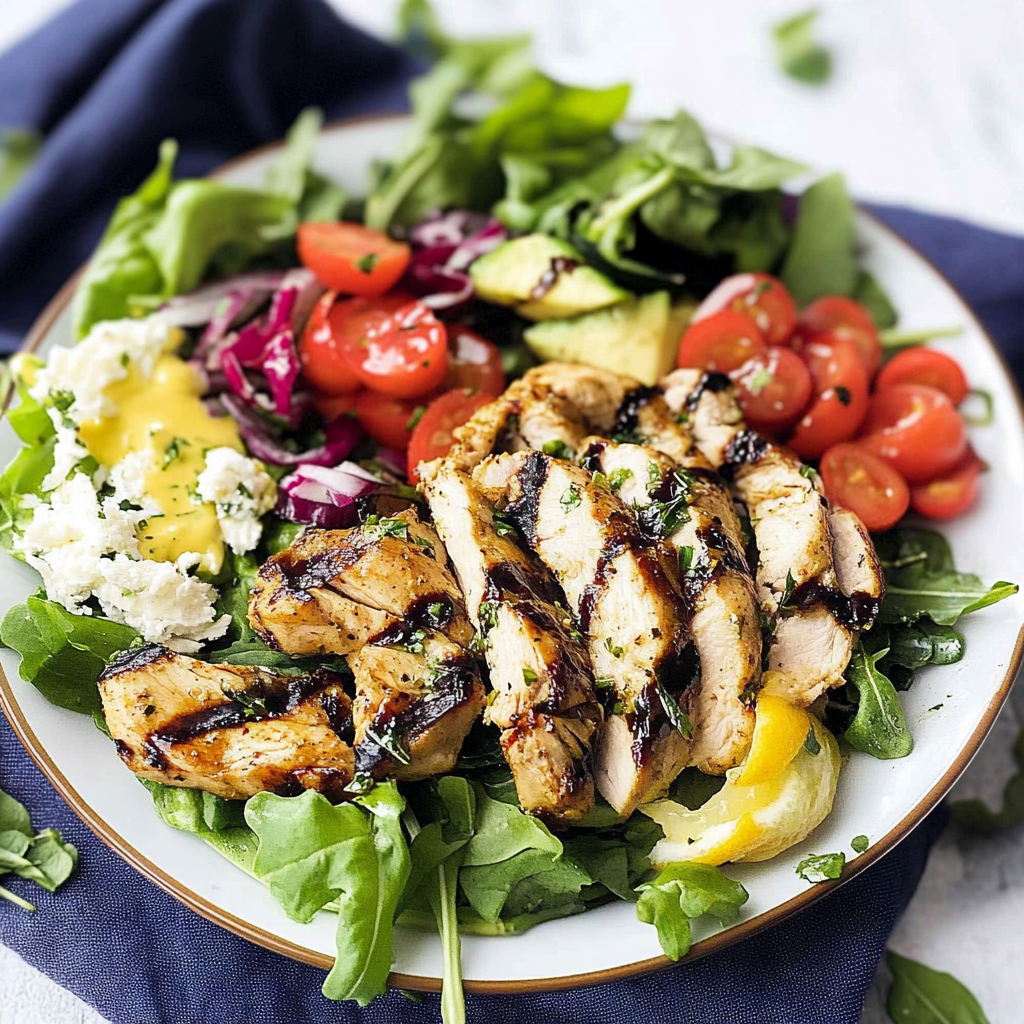 Recipe preparation for Spring Salad With Chicken and Lemon Dressing