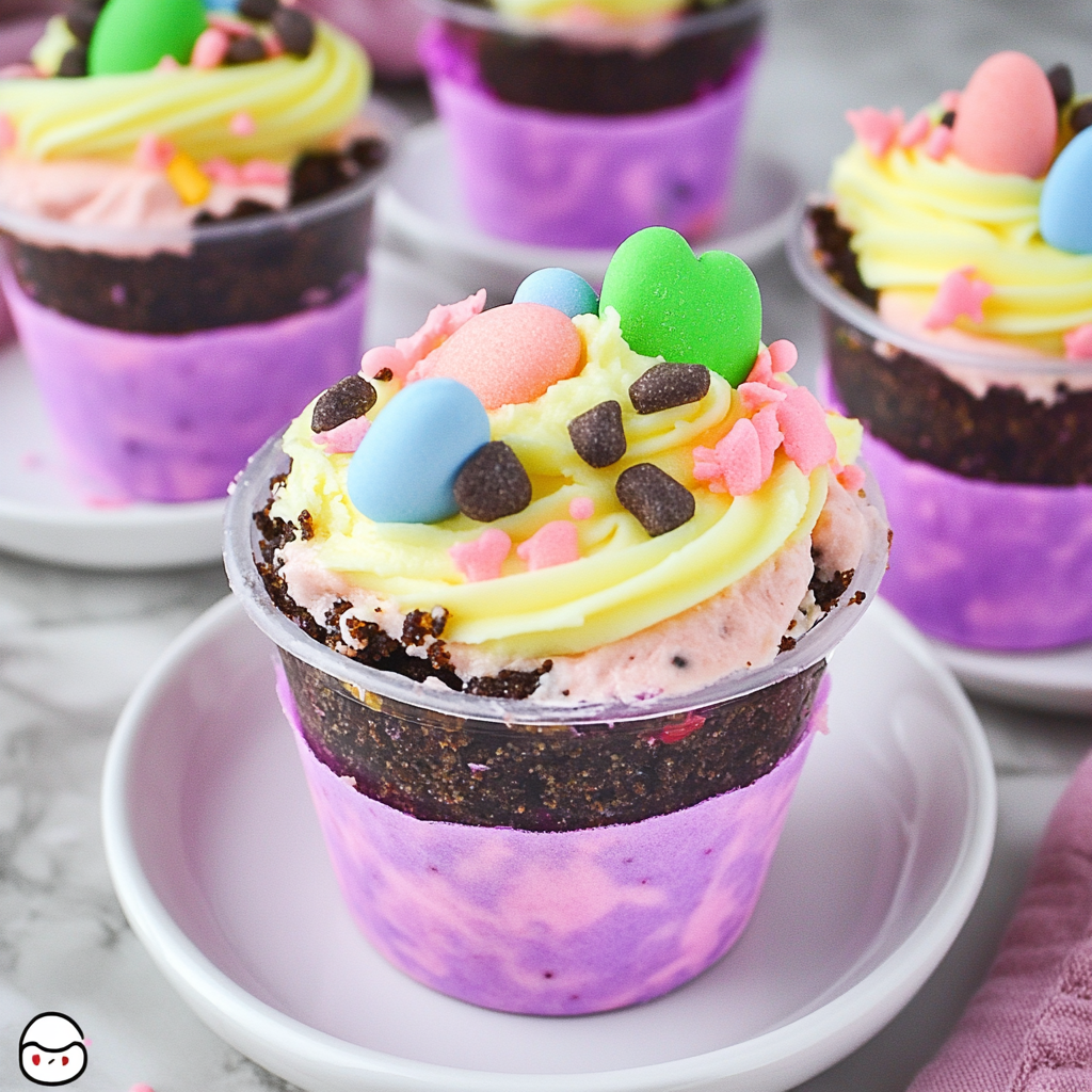 Recipe preparation for Easter Dirt Cups