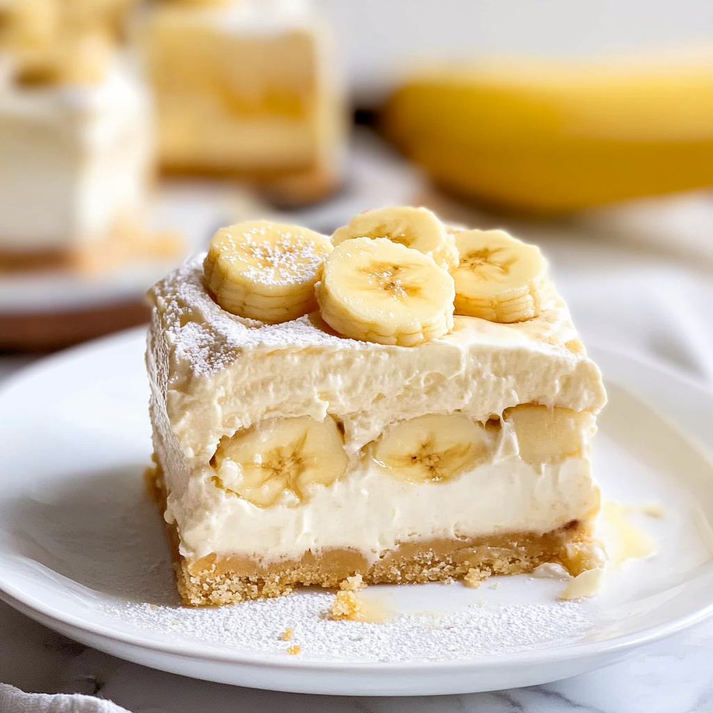 Recipe preparation for Banana Cream Pie Bars