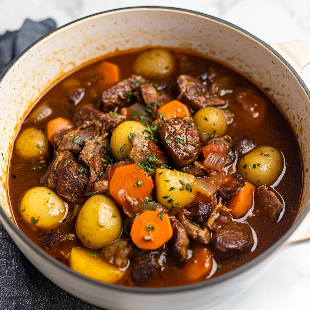 Recipe preparation for Hearty Lamb Stew