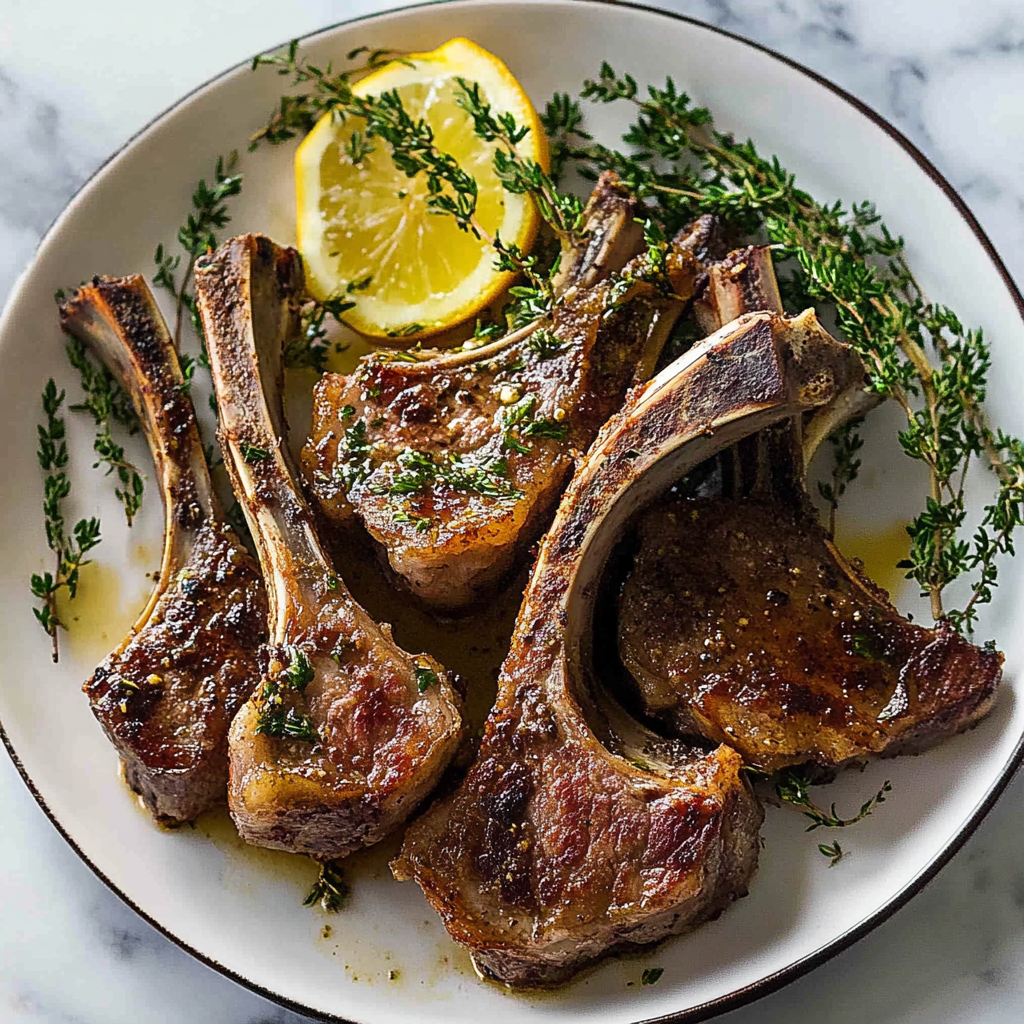 Recipe preparation for Greek Lamb Chops