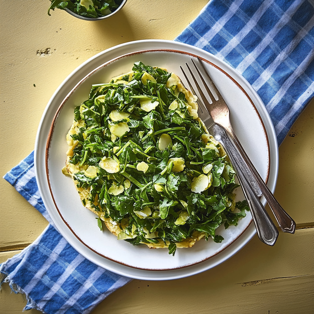 Recipe preparation for Punchy Spring Greens