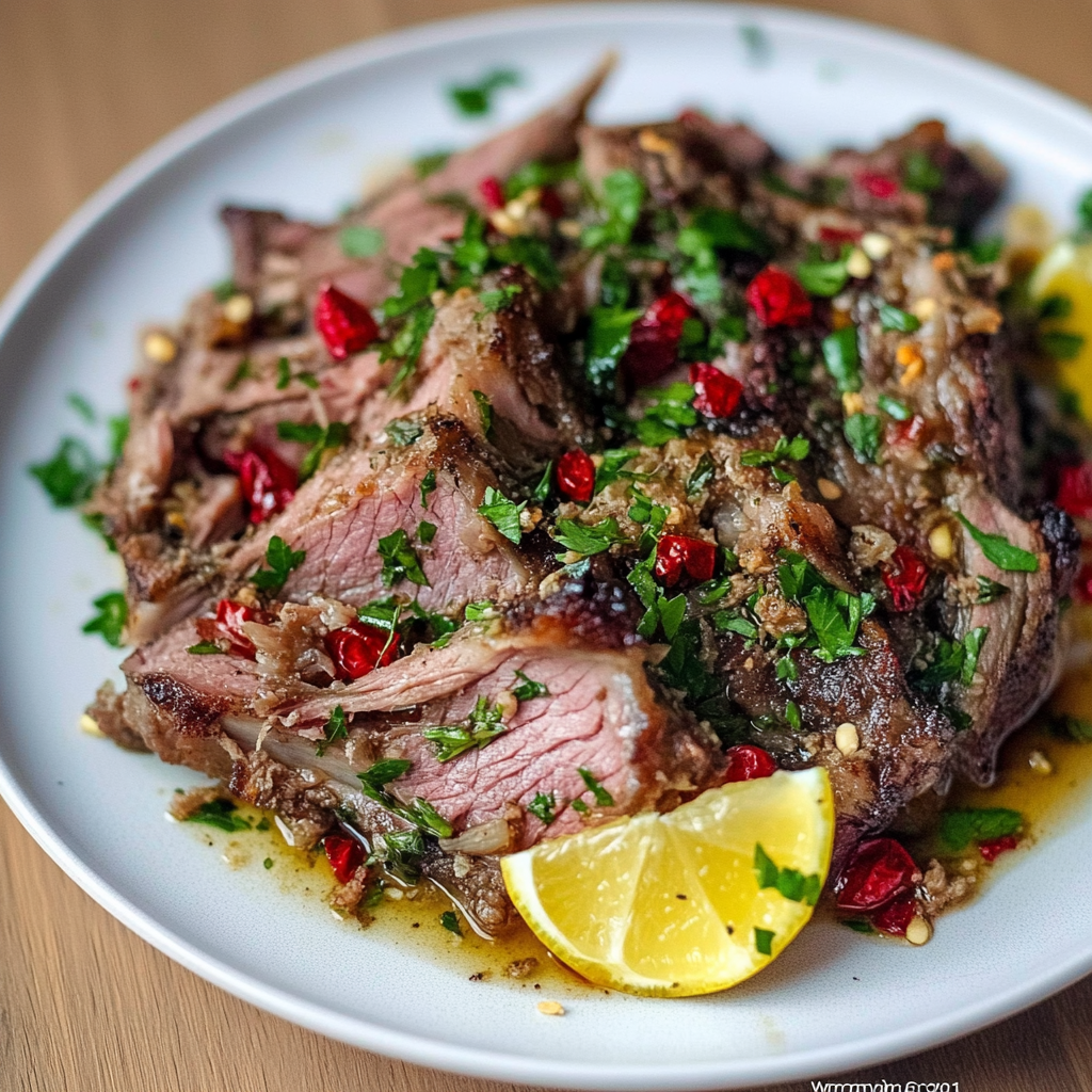 Recipe preparation for Instant Pot Lamb Shoulder