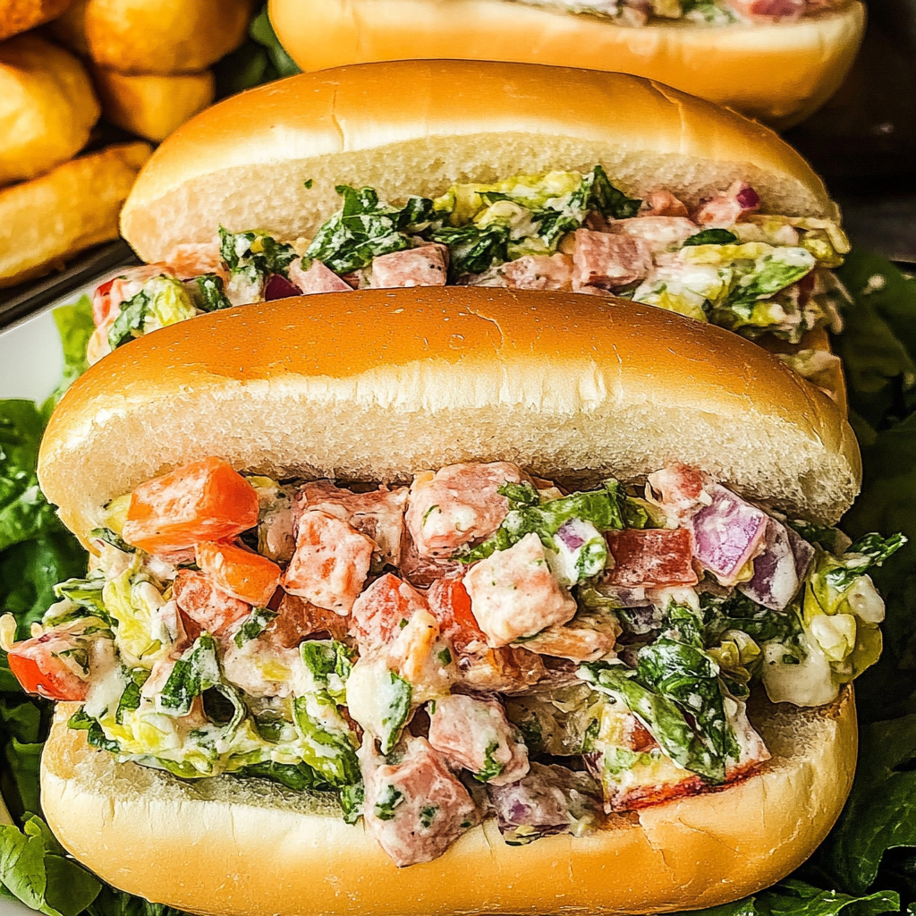 Recipe preparation for The Italian Salad Sandwich