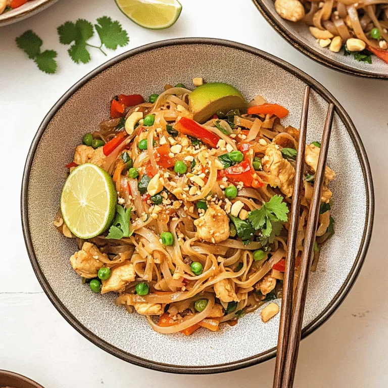30 Minute Garlic Butter Chicken Pad Thai