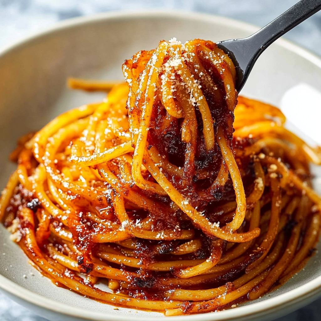 Recipe preparation for Spaghetti All'Assassina