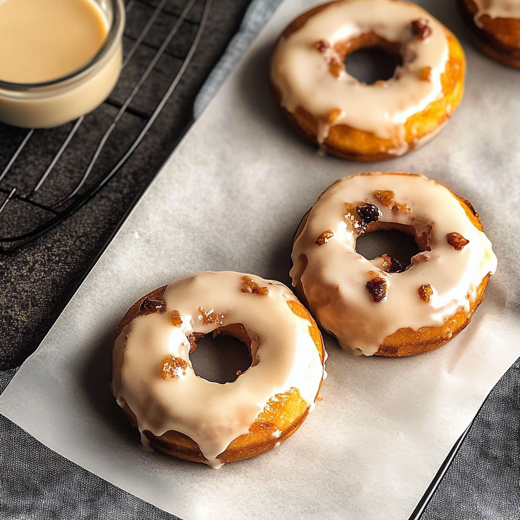 Recipe preparation for Canadian Maple-Glazed Doughnuts