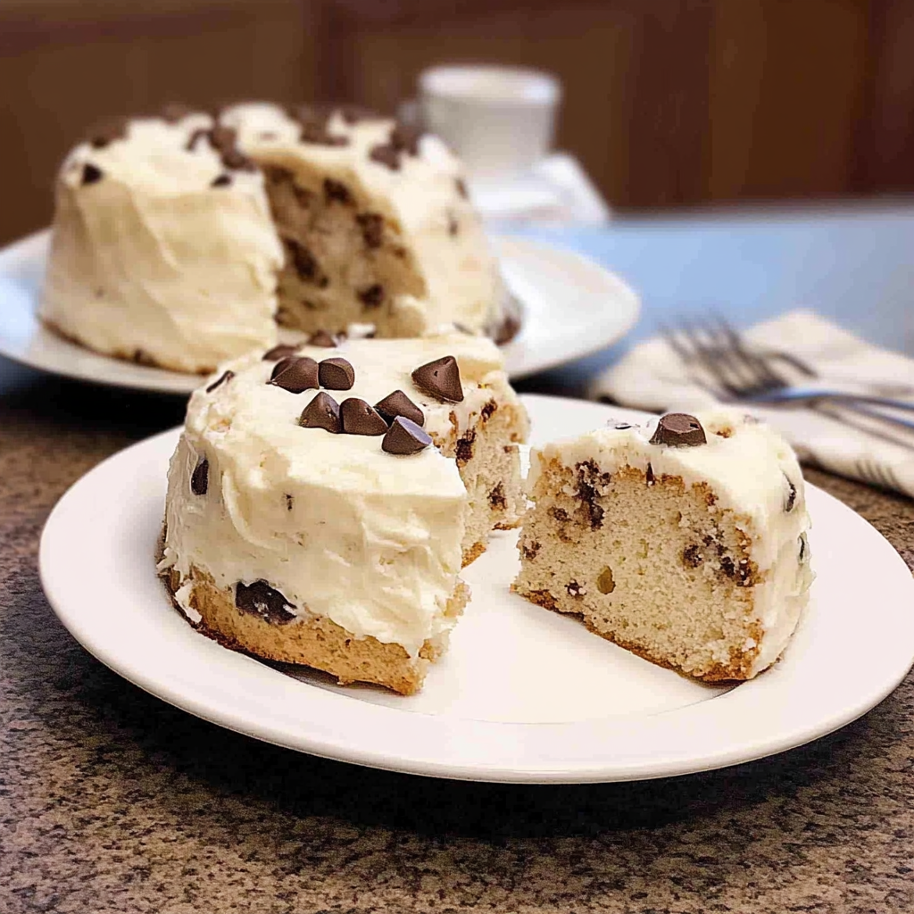 Recipe preparation for Chocolate Chip Angel Food Cake