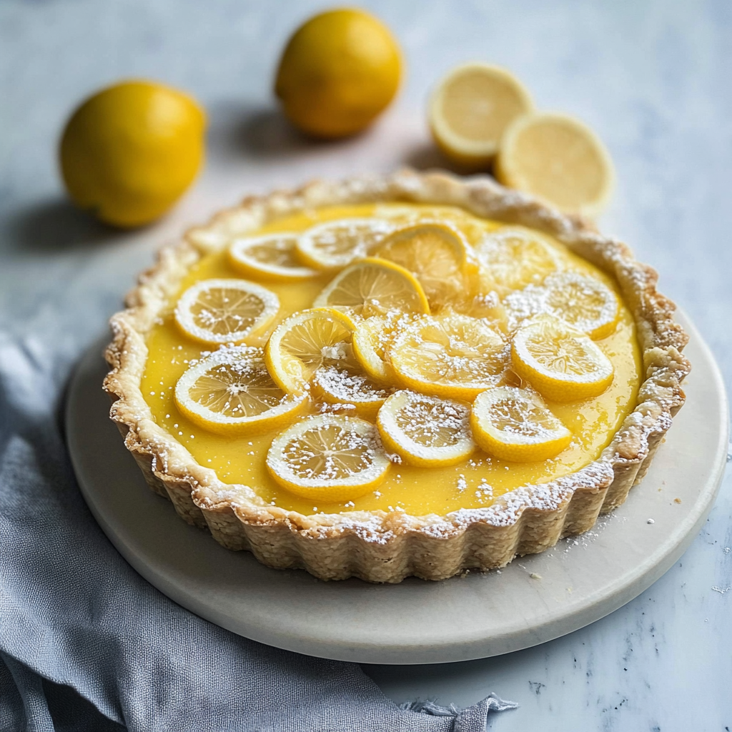 Recipe preparation for Lemon Coconut Tart