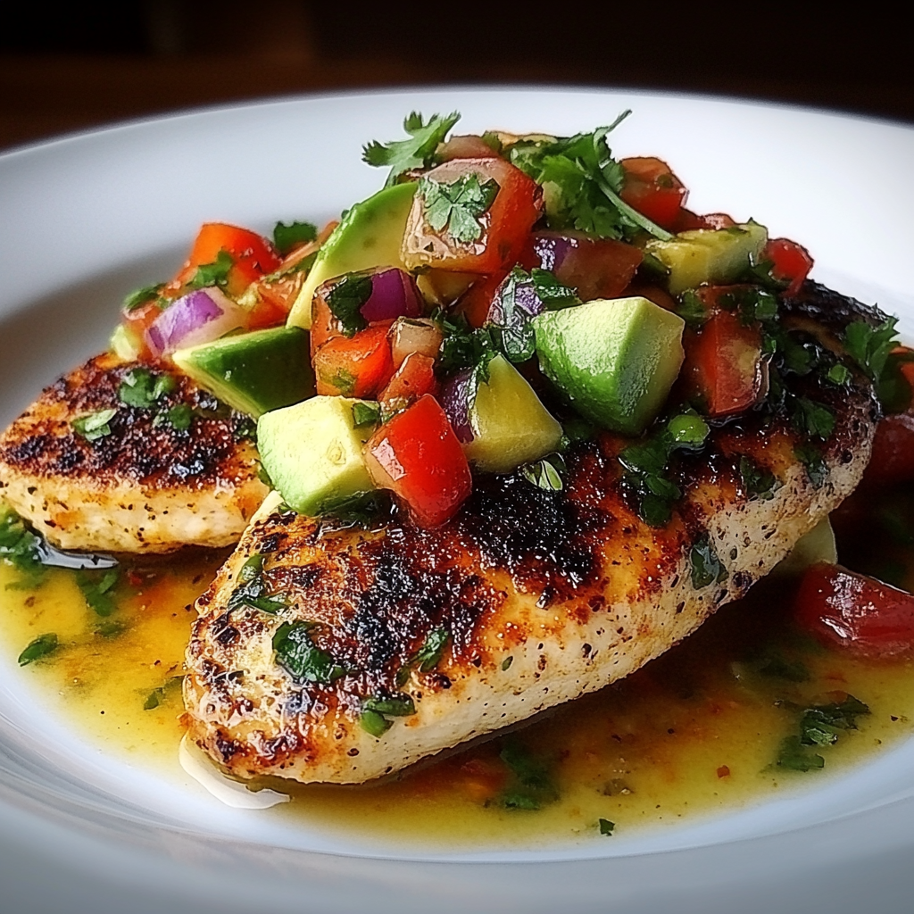 Recipe preparation for Fiesta Lime Chicken with Avocado