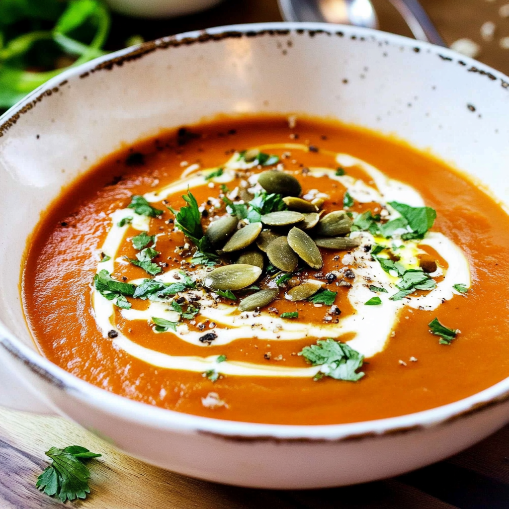 Recipe preparation for Sweet Potato, Chipotle and Aple Soup