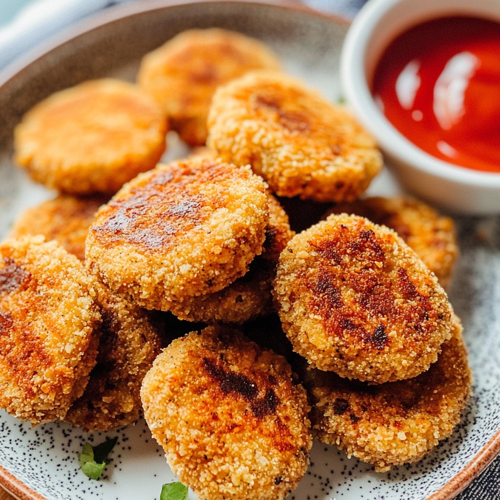 Recipe preparation for Crispy Chickpea Nuggets
