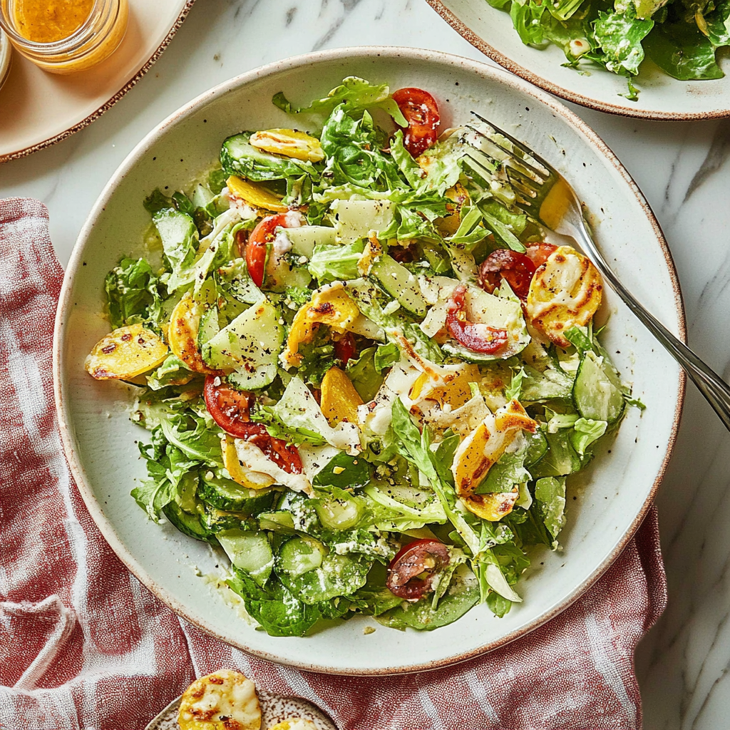 Recipe preparation for Pizza Salad